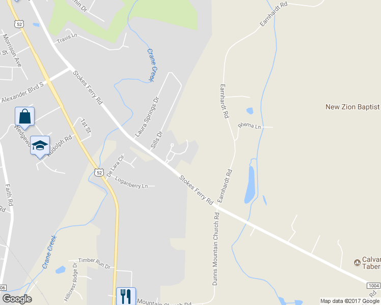 map of restaurants, bars, coffee shops, grocery stores, and more near 404 Inverness Lane in Salisbury