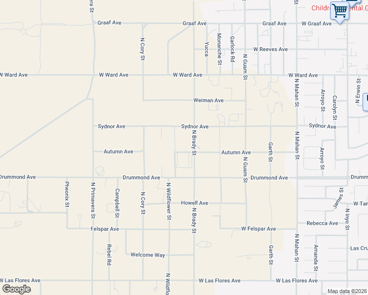 map of restaurants, bars, coffee shops, grocery stores, and more near 1767 Sydnor Avenue in Ridgecrest