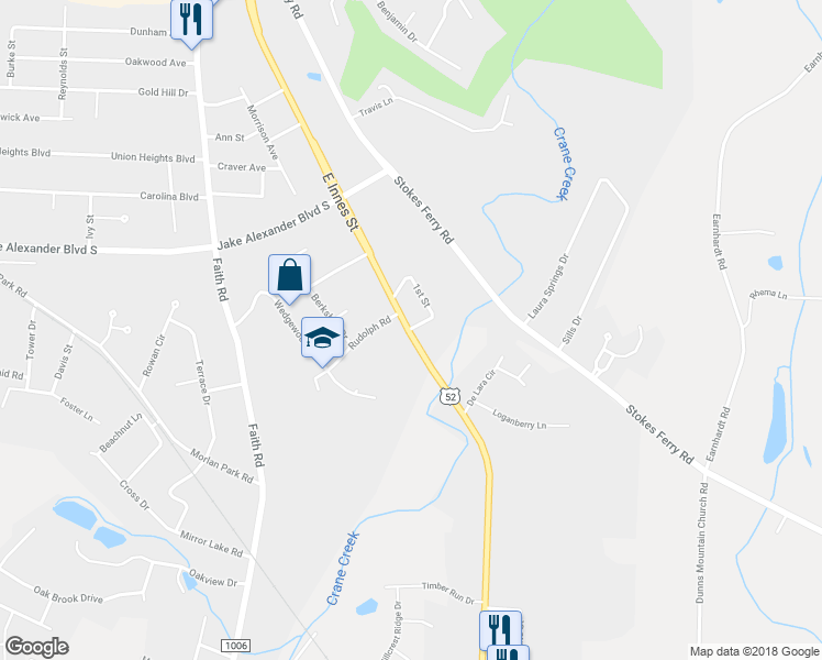 map of restaurants, bars, coffee shops, grocery stores, and more near 806 Pine Lane in Salisbury