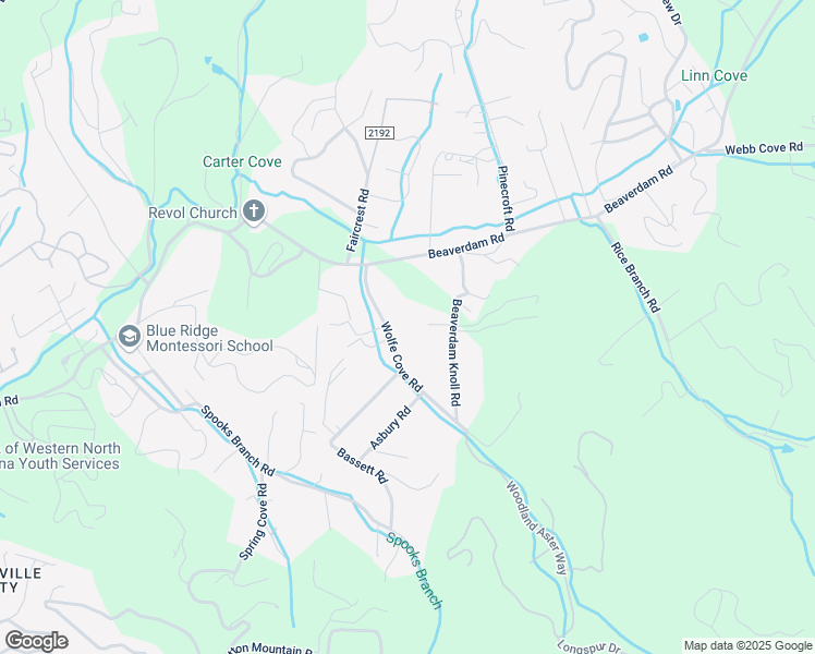 map of restaurants, bars, coffee shops, grocery stores, and more near 30 Wolfe Cove Road in Asheville