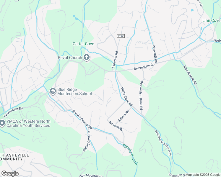 map of restaurants, bars, coffee shops, grocery stores, and more near 17 Dunwood Road in Asheville