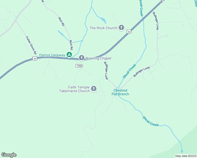 map of restaurants, bars, coffee shops, grocery stores, and more near 6092 Fox Gap Street in Morganton