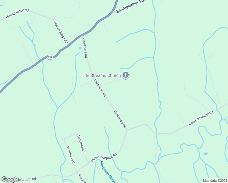 map of restaurants, bars, coffee shops, grocery stores, and more near 1218 Centenary Road in Maryville