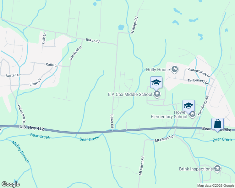 map of restaurants, bars, coffee shops, grocery stores, and more near 663 Baker Road in Columbia
