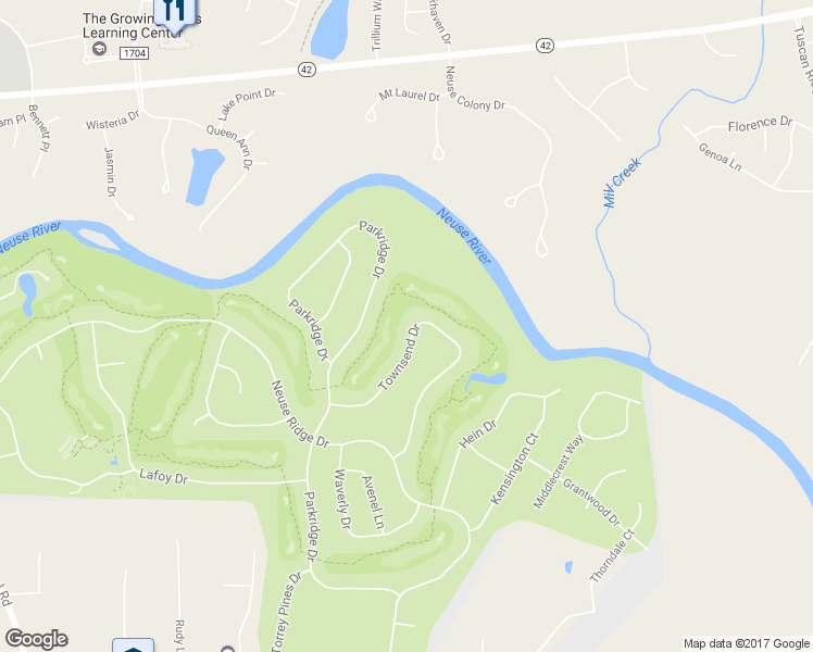 map of restaurants, bars, coffee shops, grocery stores, and more near 145 Townsend Drive in Clayton