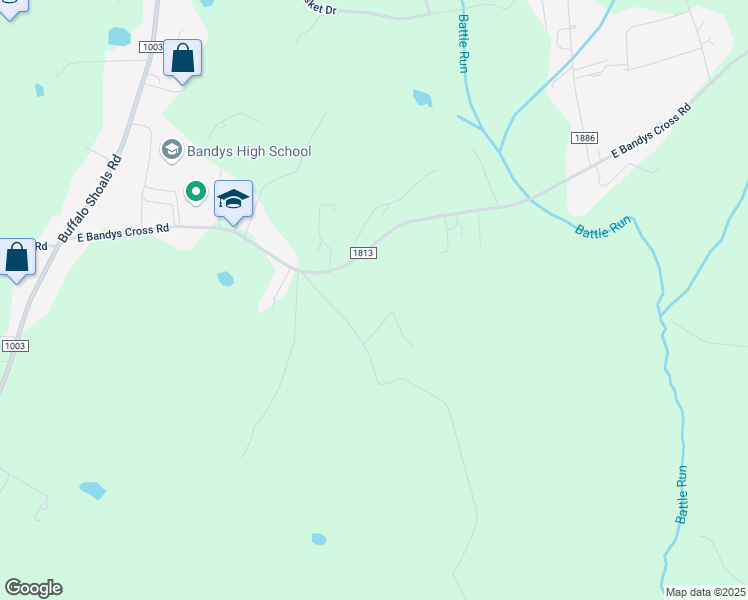 map of restaurants, bars, coffee shops, grocery stores, and more near 5265 East Bandys Cross Road in Catawba