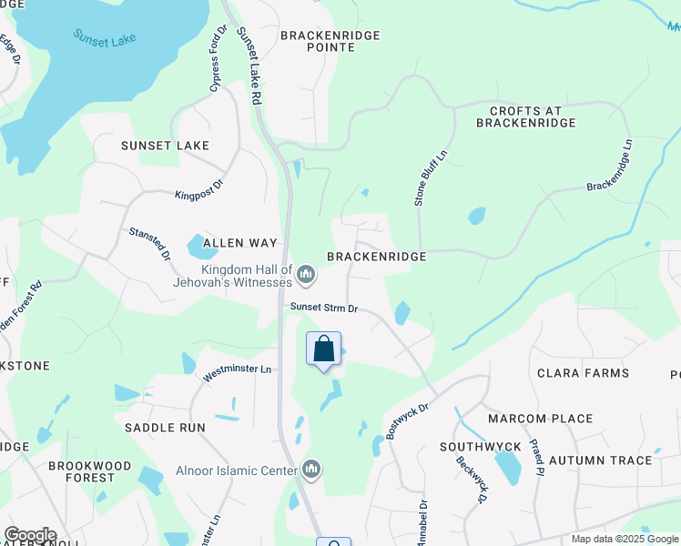 map of restaurants, bars, coffee shops, grocery stores, and more near 5212 Blakenbran Trail in Fuquay Varina