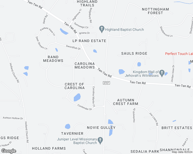 map of restaurants, bars, coffee shops, grocery stores, and more near 8805 Carolina Marlin Court in Raleigh