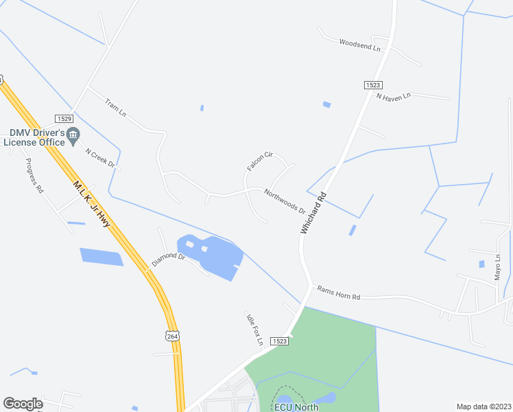 map of restaurants, bars, coffee shops, grocery stores, and more near 836 Falcon Circle in Greenville