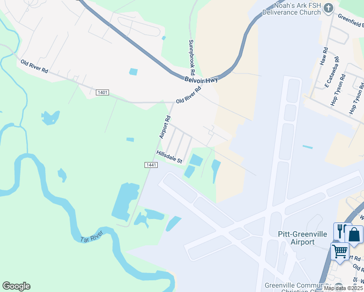 map of restaurants, bars, coffee shops, grocery stores, and more near 1540 Pleasant Drive in Greenville