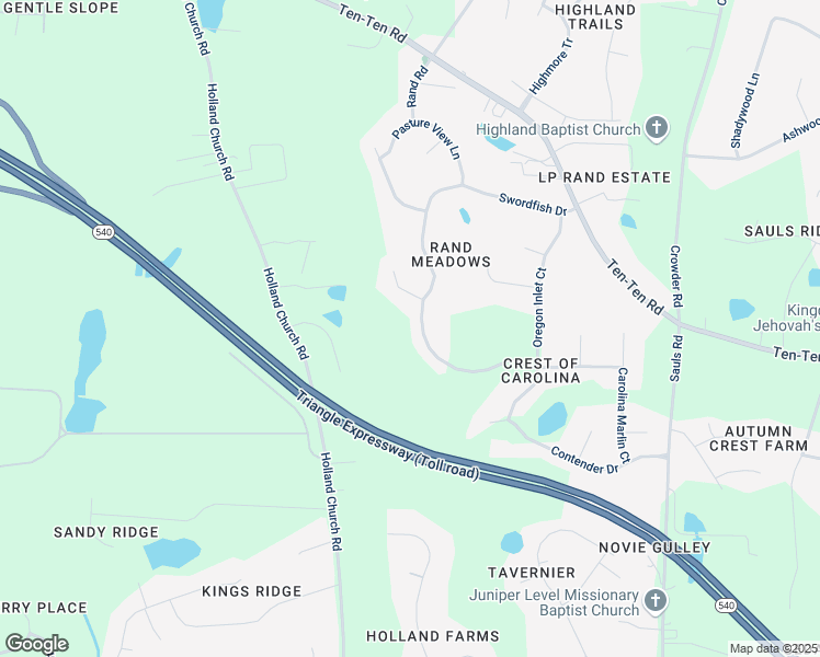 map of restaurants, bars, coffee shops, grocery stores, and more near 4804 Swordfish Drive in Raleigh