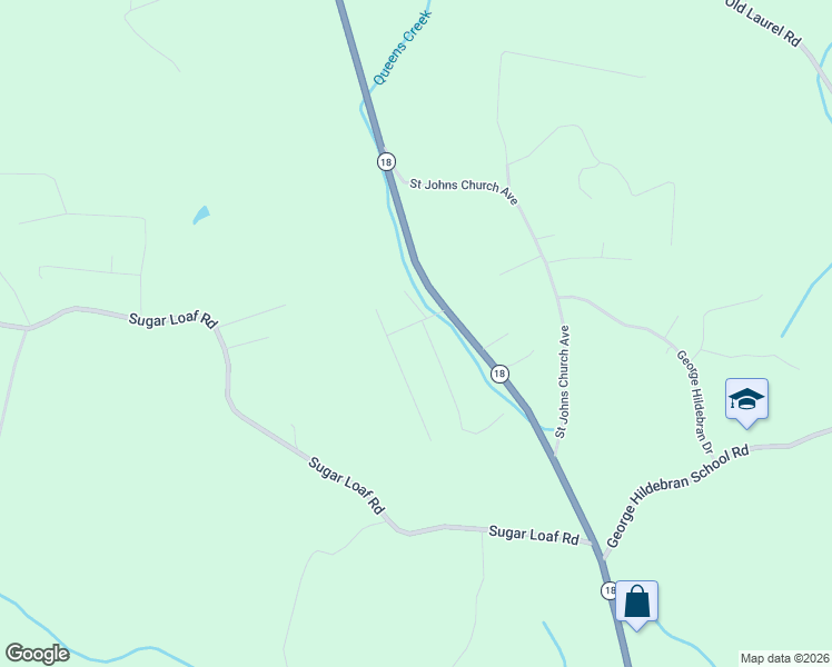 map of restaurants, bars, coffee shops, grocery stores, and more near 6272 East Meadow Trail in Connelly Springs