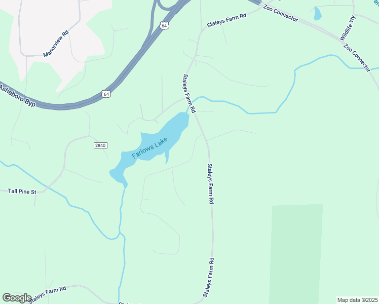map of restaurants, bars, coffee shops, grocery stores, and more near 1966 South Lake Drive in Asheboro