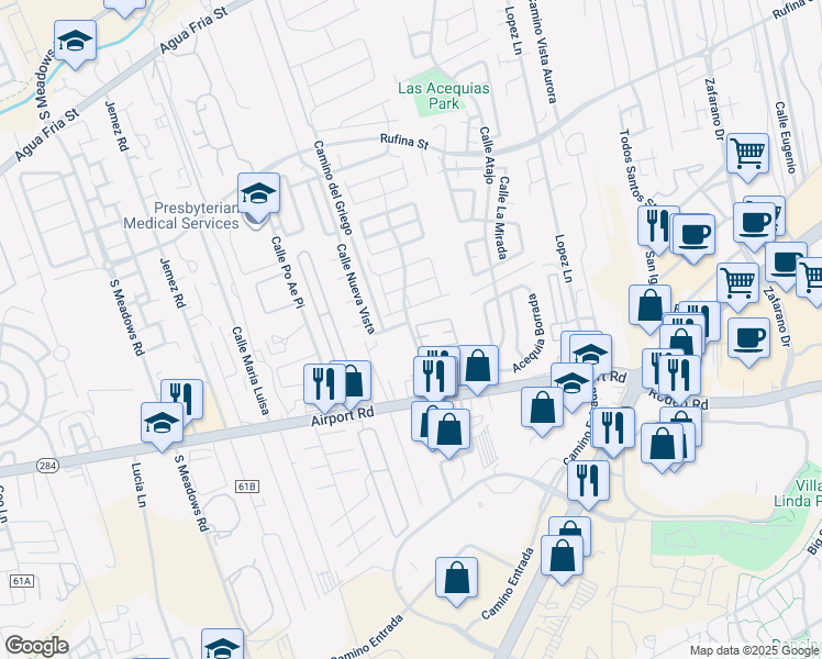 map of restaurants, bars, coffee shops, grocery stores, and more near 1440 Zepol Road in Santa Fe