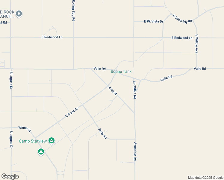 map of restaurants, bars, coffee shops, grocery stores, and more near King Street in Valle