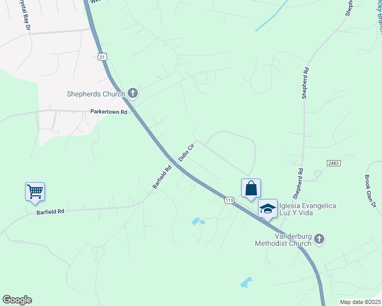 map of restaurants, bars, coffee shops, grocery stores, and more near 122 Didio Circle in Mooresville
