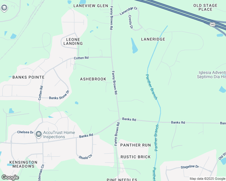 map of restaurants, bars, coffee shops, grocery stores, and more near 9956 Fanny Brown Road in Raleigh