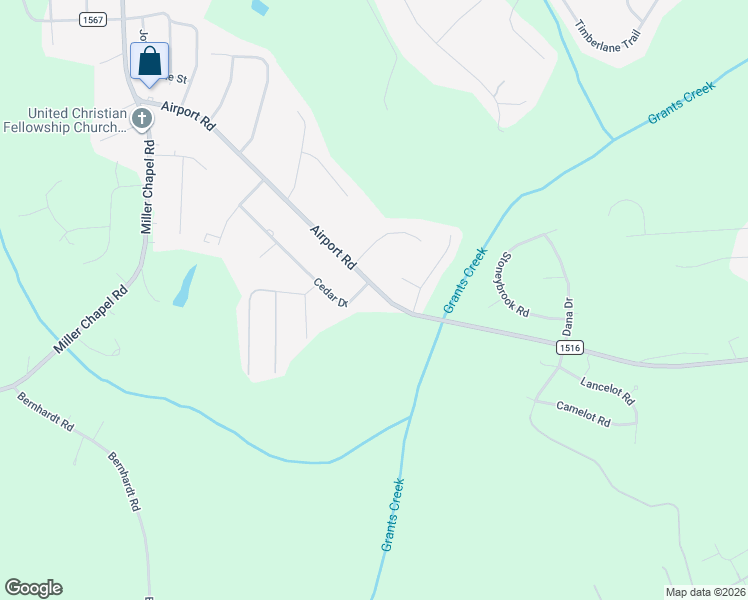 map of restaurants, bars, coffee shops, grocery stores, and more near 1929 Airport Road in Salisbury