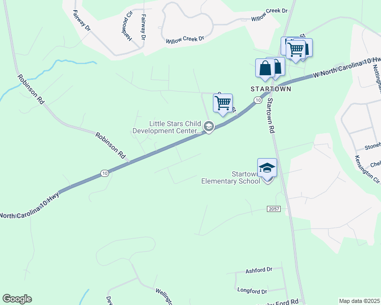 map of restaurants, bars, coffee shops, grocery stores, and more near 2622 Glenn Street in Newton