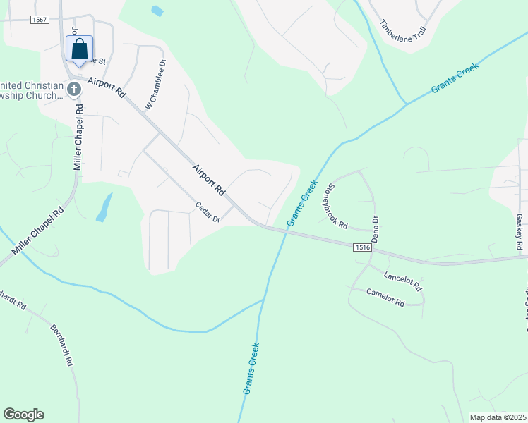 map of restaurants, bars, coffee shops, grocery stores, and more near 1044 Cedar Village Trail in Salisbury