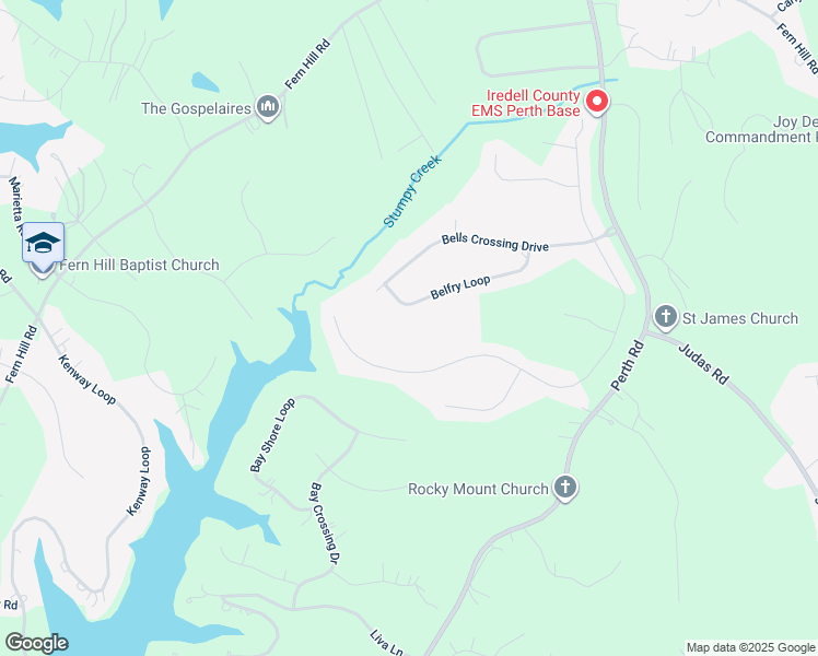 map of restaurants, bars, coffee shops, grocery stores, and more near 185 Belfry Loop in Mooresville