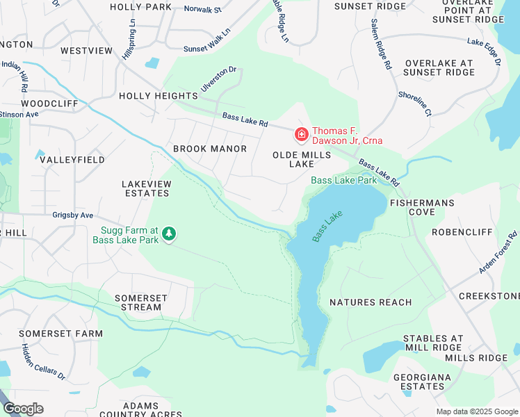 map of restaurants, bars, coffee shops, grocery stores, and more near in Holly Springs