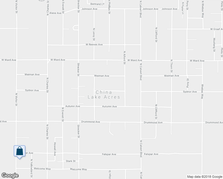 map of restaurants, bars, coffee shops, grocery stores, and more near 4256 Sydnor Avenue in Ridgecrest