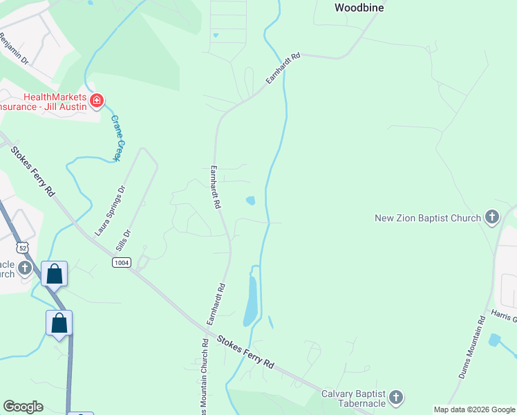map of restaurants, bars, coffee shops, grocery stores, and more near 355 Rhema Lane in Salisbury