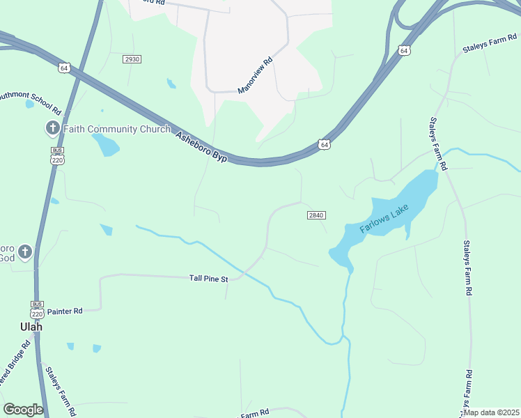 map of restaurants, bars, coffee shops, grocery stores, and more near 755 Tall Pine Street in Asheboro