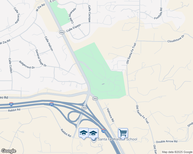 map of restaurants, bars, coffee shops, grocery stores, and more near 3101 Old Pecos Trail in Santa Fe