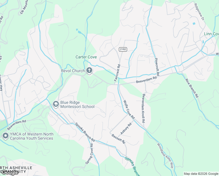map of restaurants, bars, coffee shops, grocery stores, and more near 437 Beaverdam Road in Asheville
