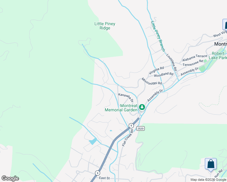 map of restaurants, bars, coffee shops, grocery stores, and more near 107 Kanawha Drive in Black Mountain