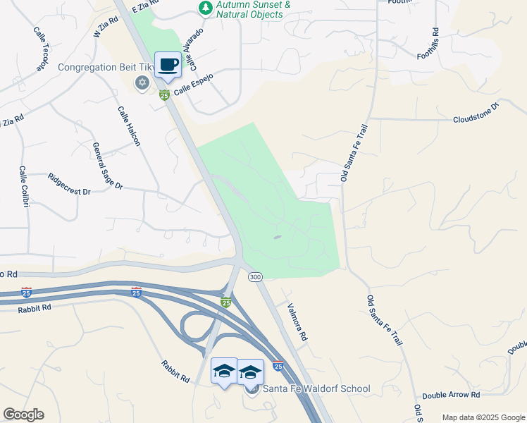 map of restaurants, bars, coffee shops, grocery stores, and more near 3101 Old Pecos Trail in Santa Fe