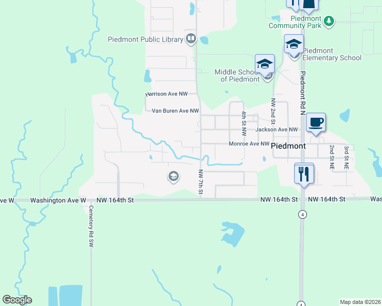 map of restaurants, bars, coffee shops, grocery stores, and more near 359 Olde Town Court in Piedmont