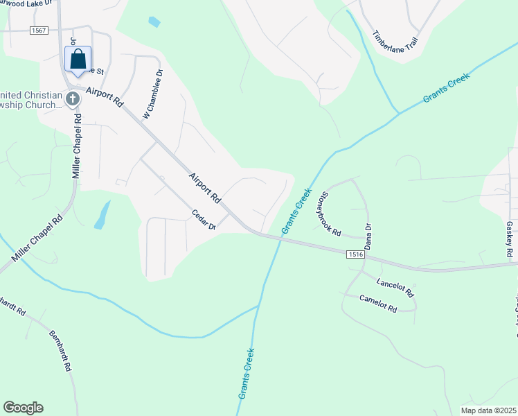 map of restaurants, bars, coffee shops, grocery stores, and more near 1032 Cedar Village Trail in Salisbury