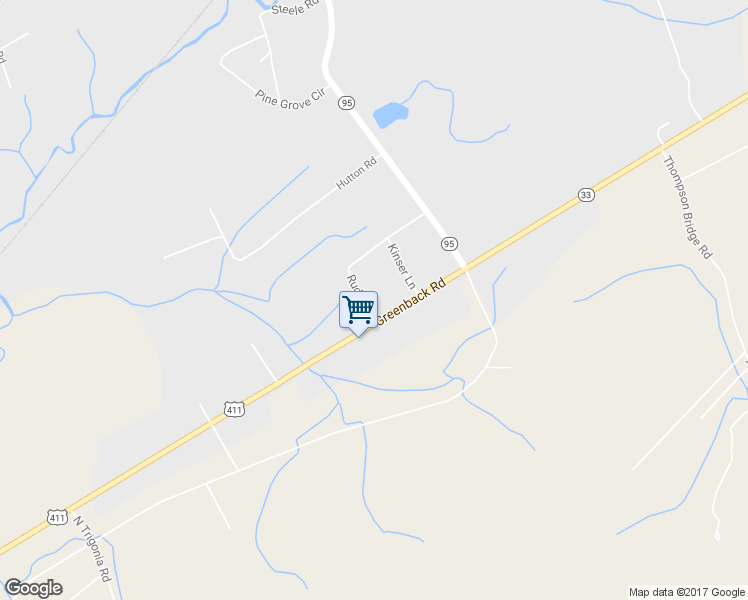 map of restaurants, bars, coffee shops, grocery stores, and more near 1297 Rudd Road in Greenback