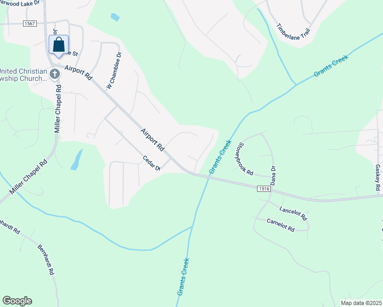 map of restaurants, bars, coffee shops, grocery stores, and more near 1044 Cedar Village Trail in Salisbury
