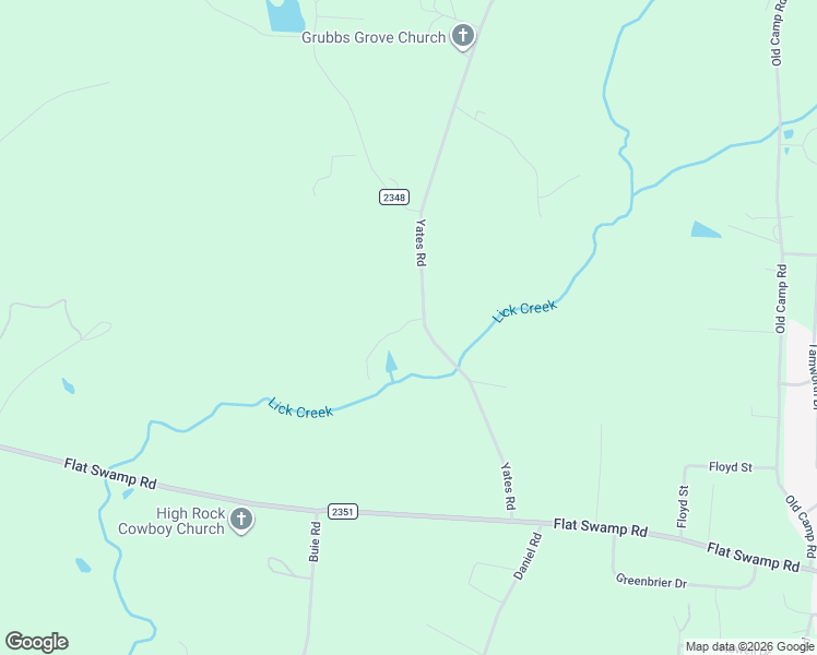 map of restaurants, bars, coffee shops, grocery stores, and more near 2174 Yates Road in Denton