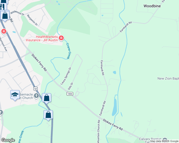 map of restaurants, bars, coffee shops, grocery stores, and more near 401 Sills Drive in Salisbury