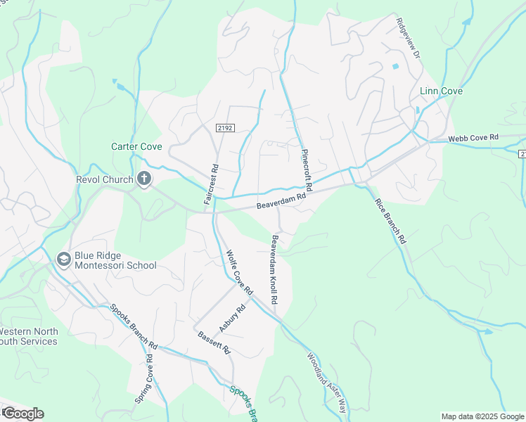 map of restaurants, bars, coffee shops, grocery stores, and more near 501 Beaverdam Road in Asheville