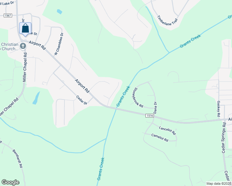 map of restaurants, bars, coffee shops, grocery stores, and more near 228 Village Creek Way in Salisbury