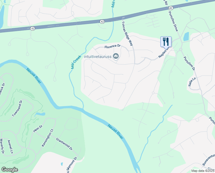 map of restaurants, bars, coffee shops, grocery stores, and more near Stornoway Lane in Clayton