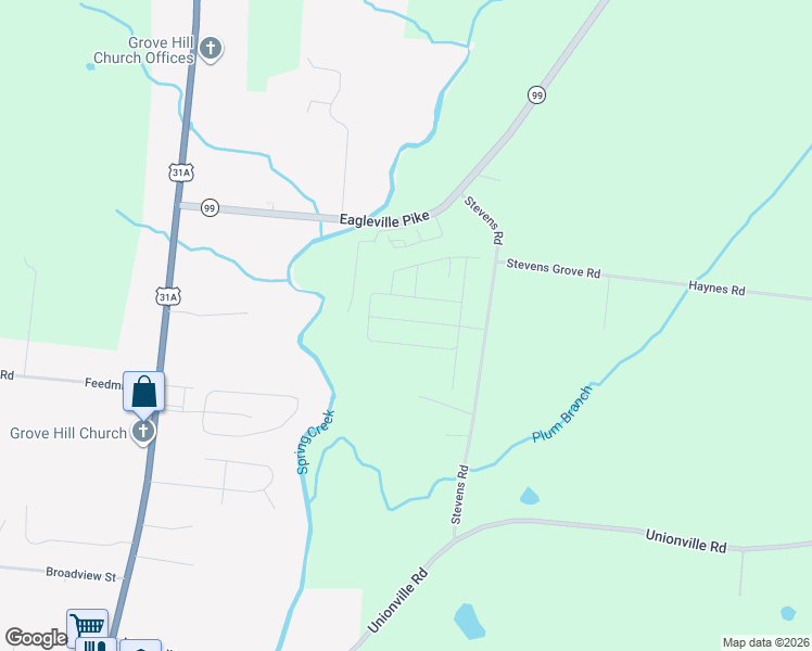 map of restaurants, bars, coffee shops, grocery stores, and more near 4511 Eagleville Pike in Chapel Hill