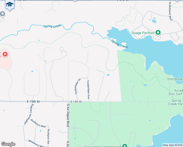 map of restaurants, bars, coffee shops, grocery stores, and more near 6161 East 15th Street in Edmond