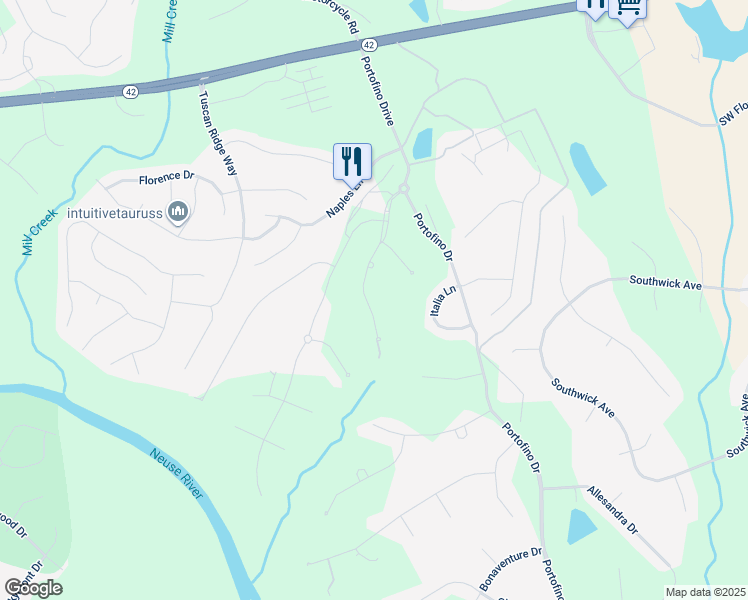 map of restaurants, bars, coffee shops, grocery stores, and more near 159 Paraggi Court in Clayton