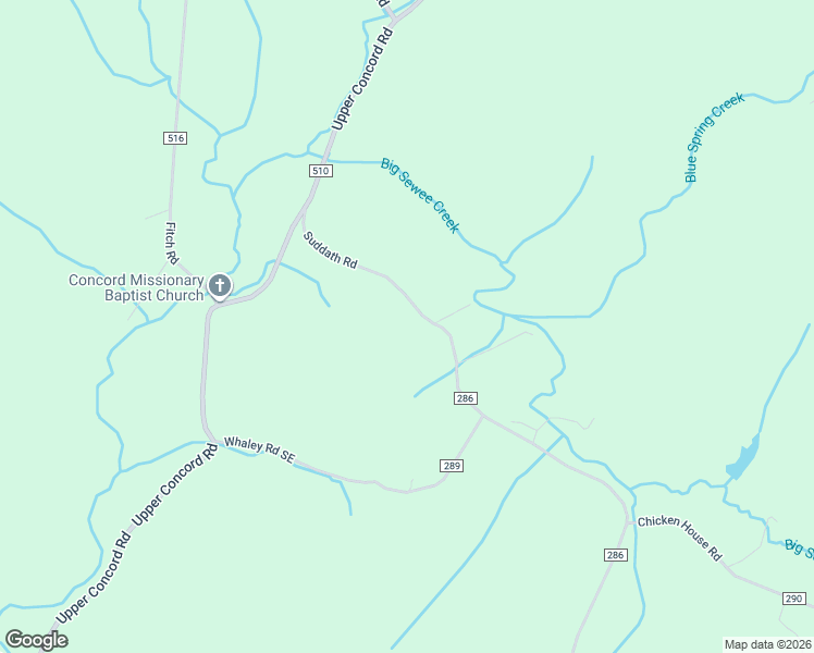 map of restaurants, bars, coffee shops, grocery stores, and more near 284 Suddath Road in Ten Mile