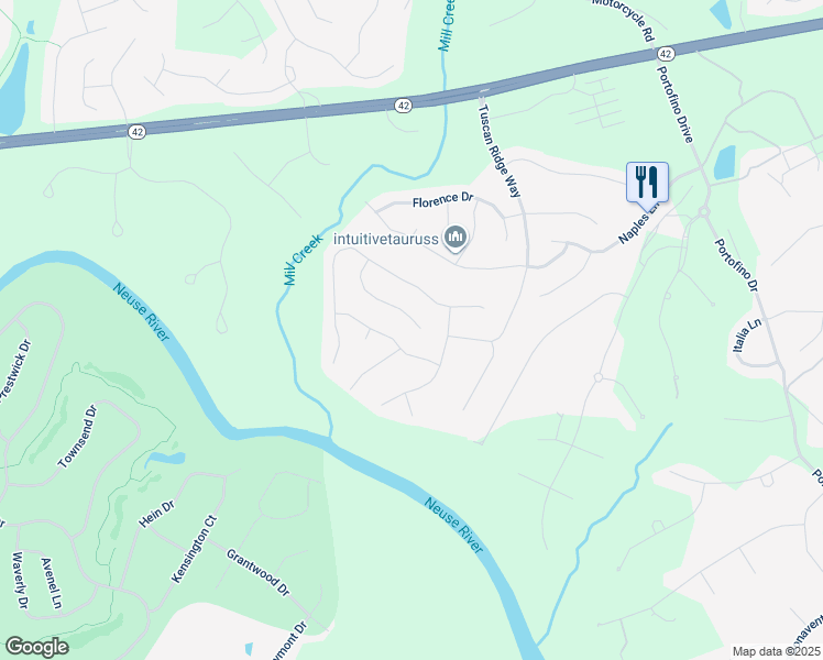 map of restaurants, bars, coffee shops, grocery stores, and more near 220 Rothes Court in Clayton