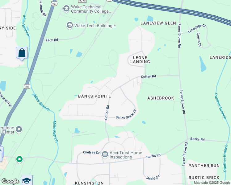 map of restaurants, bars, coffee shops, grocery stores, and more near 4000 Banks Stone Drive in Raleigh