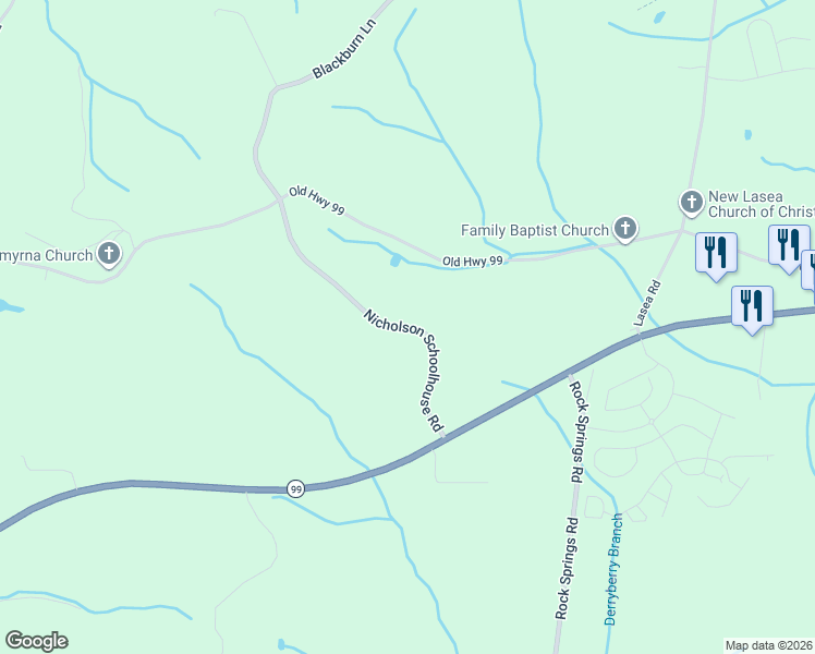 map of restaurants, bars, coffee shops, grocery stores, and more near 1518 Nicholson Schoolhouse Road in Columbia