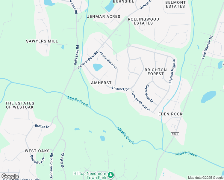 map of restaurants, bars, coffee shops, grocery stores, and more near 2705 Thurrock Drive in Apex